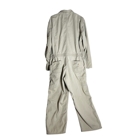 Carhartt FR Men's Khaki/Tan Size 44 Short Coveralls RN# 14806 - Picture 2 of 12